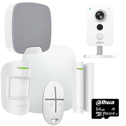 SuperKit de alarma para Hogar/Negocio con Cámara IP Wifi + Sirena Interior