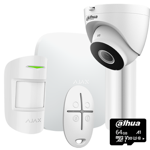 Kit completo de alarma para Hogar y Negocio con Cámara Domo Wifi + Audio